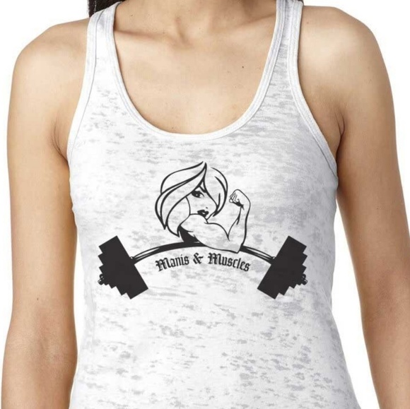 🔥 NEXT LEVEL Burnout Racerback Graphic Tank - Picture 2 of 3